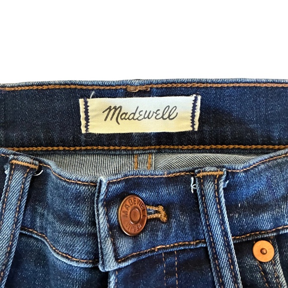 Madewell 10” High-Rise Skinny Jeans 27T Dark Blue Stretch Magic Pockets - Picture 2 of 8